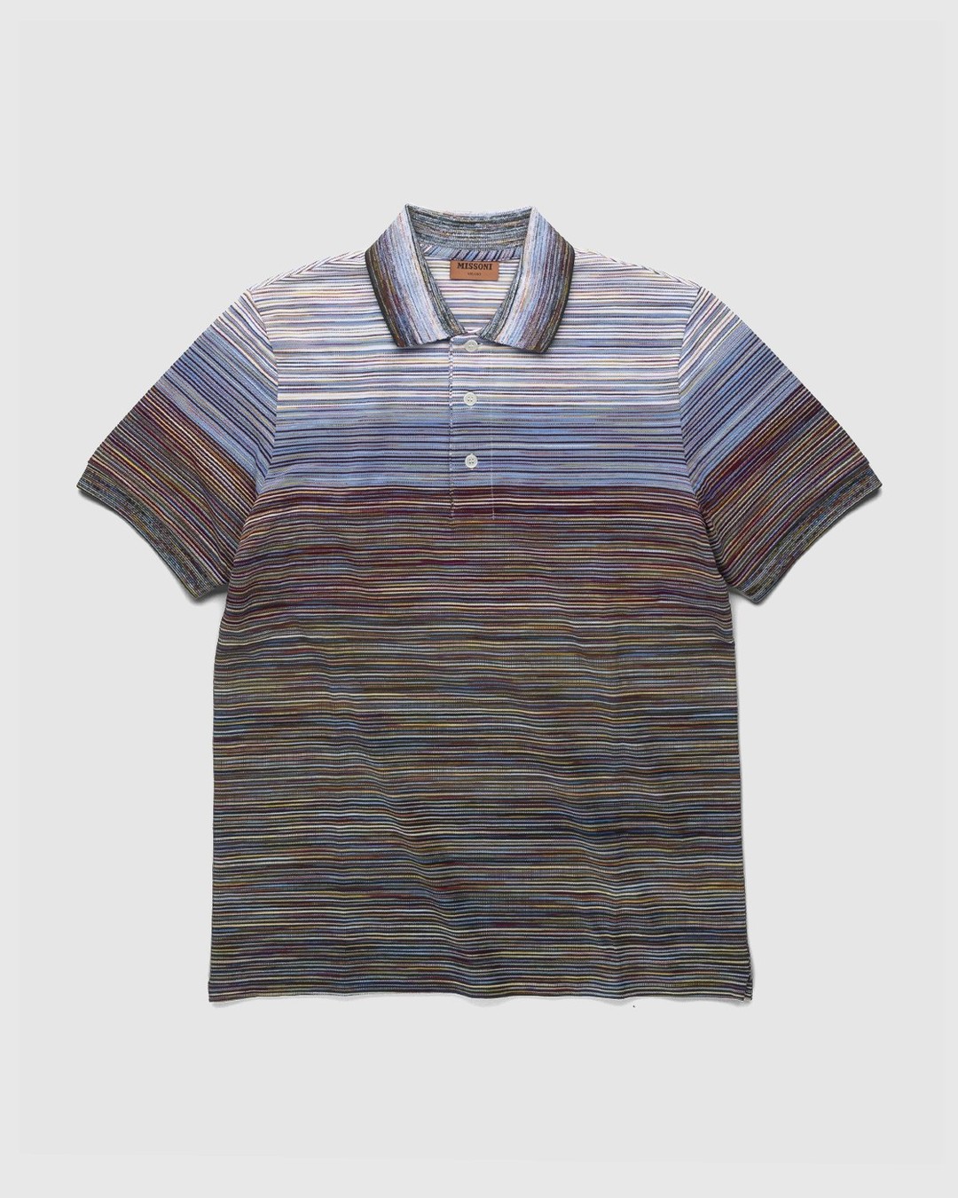 Missoni – Pattern Short-Sleeve Polo Militare Bordo - Shirts - Multi - Image 1
