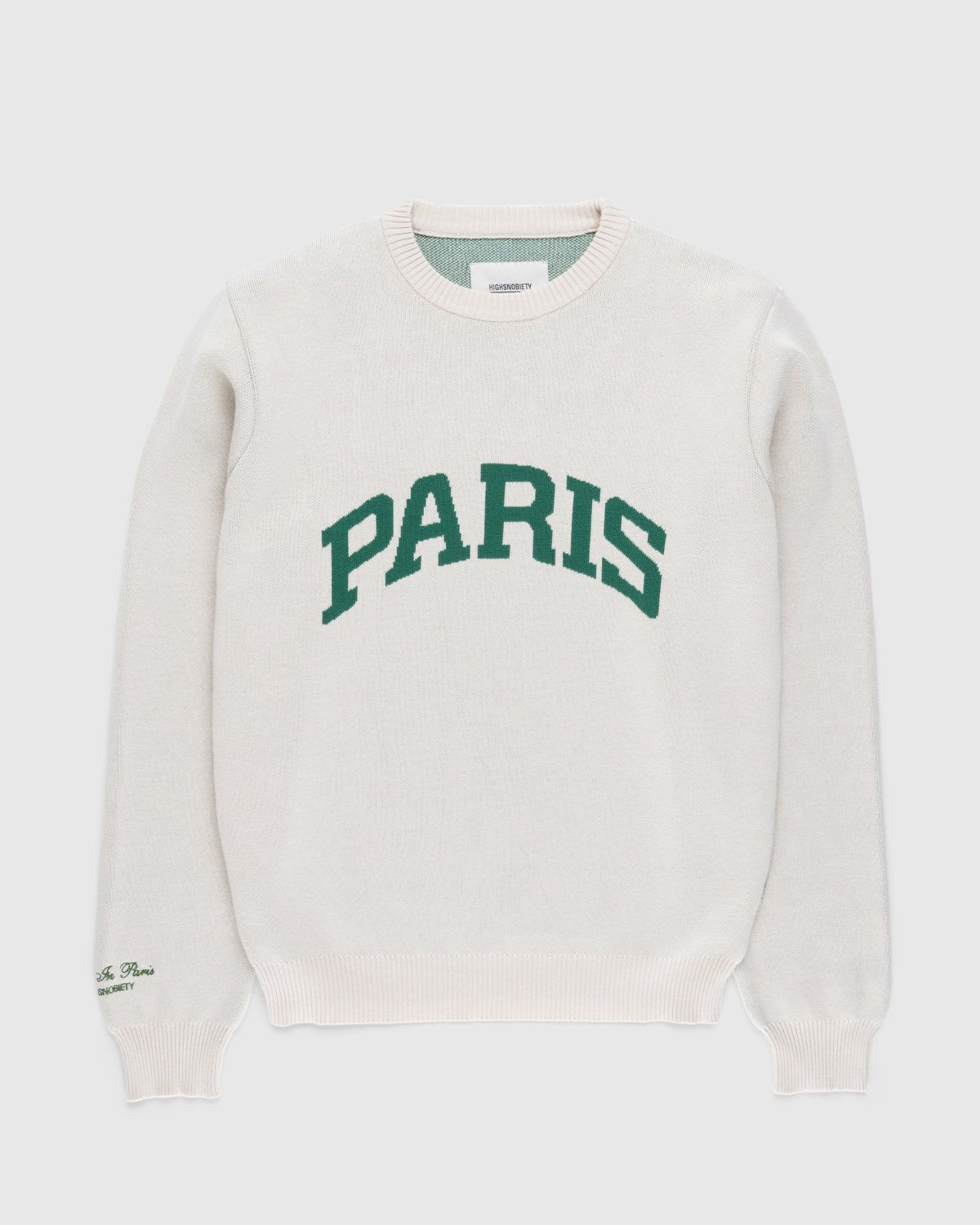 Highsnobiety – Not in Paris 5 Knitted Sweater - Sweats - Beige - Image 1