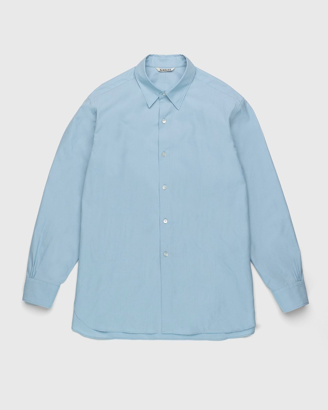 Auralee – Twill Shirt Blue - Shirts - Blue - Image 1