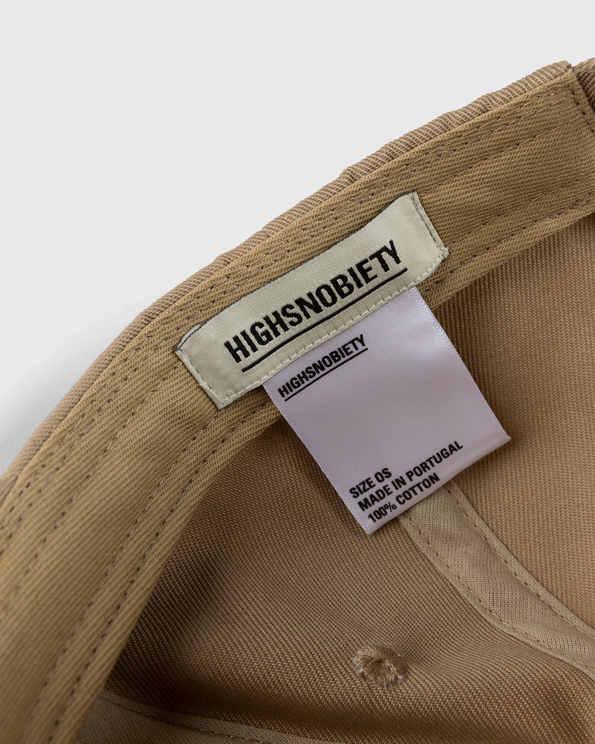 Highsnobiety – HS Sports Logo Cap Eggshell - Hats - Beige - Image 5