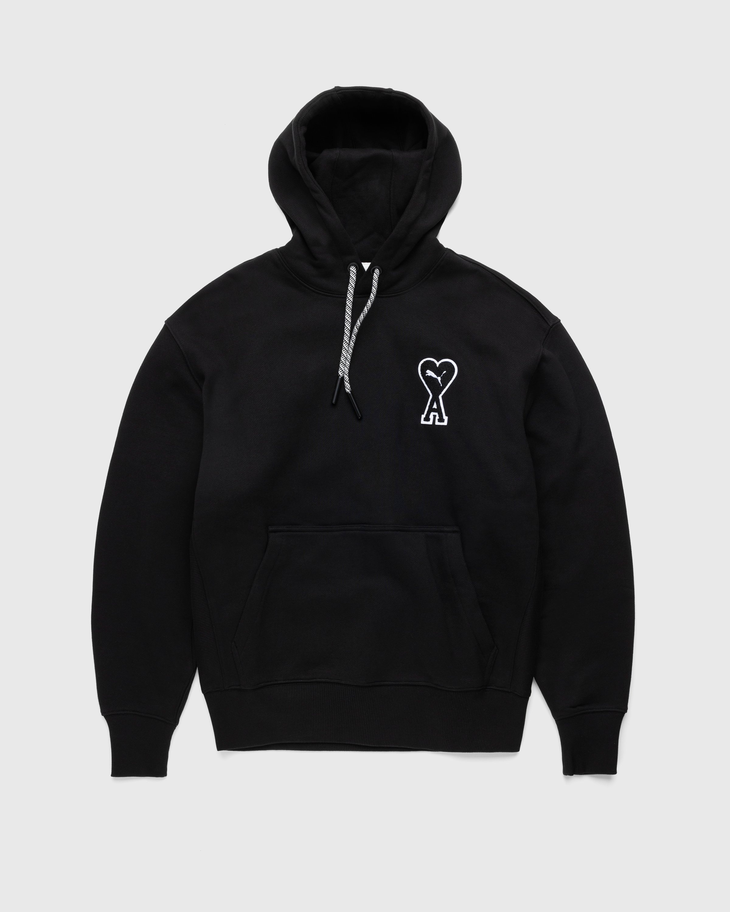 Puma x AMI – Chenille Logo Hoodie Black - Sweats - Black - Image 1