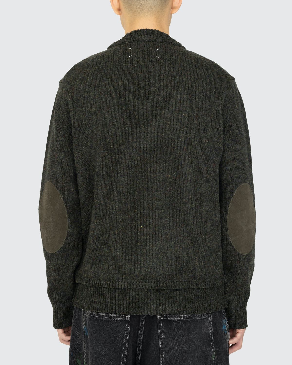 Maison Margiela – Elbow Patch Sweater Dark Green | Highsnobiety Shop