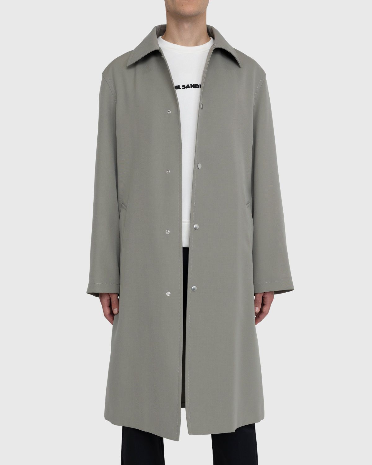 Jil Sander – Wool Coat Green - Outerwear - Grey - Image 6