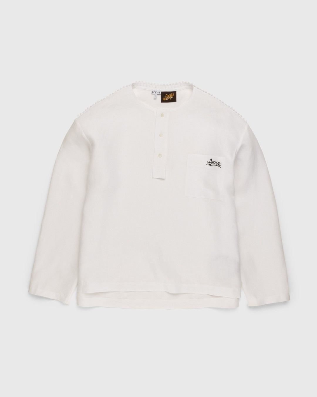 Loewe – Paula's Ibiza Buttoned Pullover Shirt White - Shirts - White - Image 7