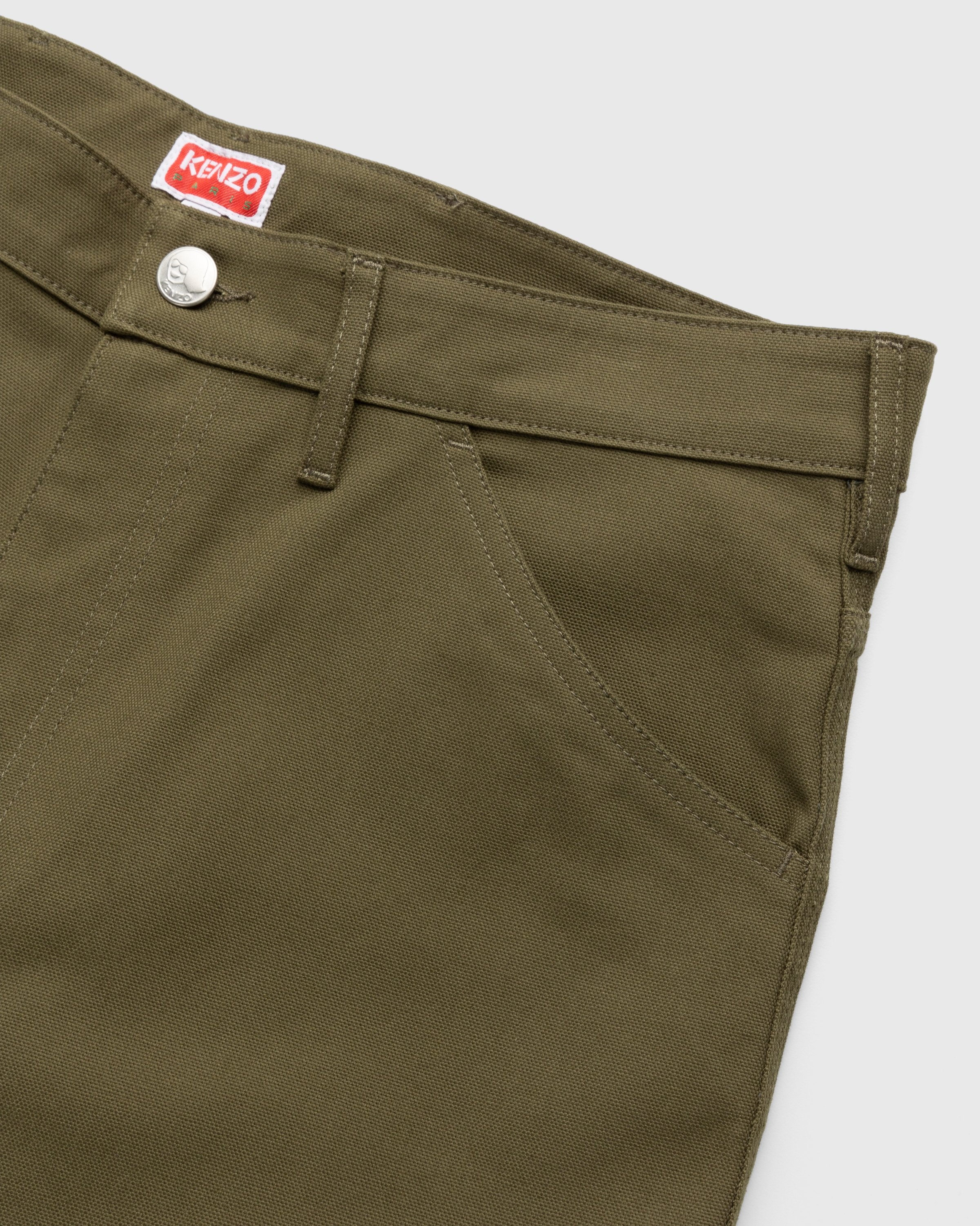 Kenzo – Carpenter Pants Dark Khaki - Pants - Green - Image 3