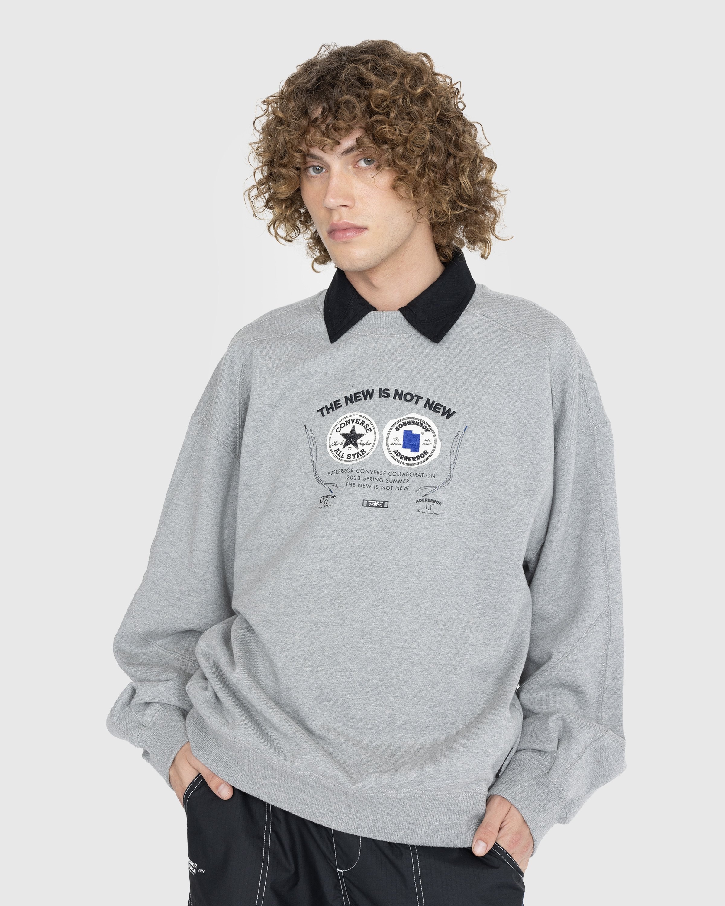 Converse x Ader Error – Shapes Crew Sweatshirt Vintage Grey Heather - Sweats - Grey - Image 2
