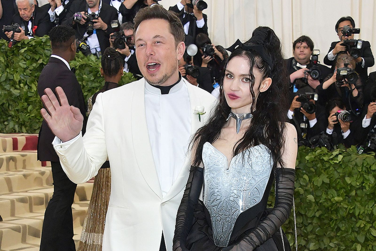 Grimes and Elon Musk Met Gala red carpet