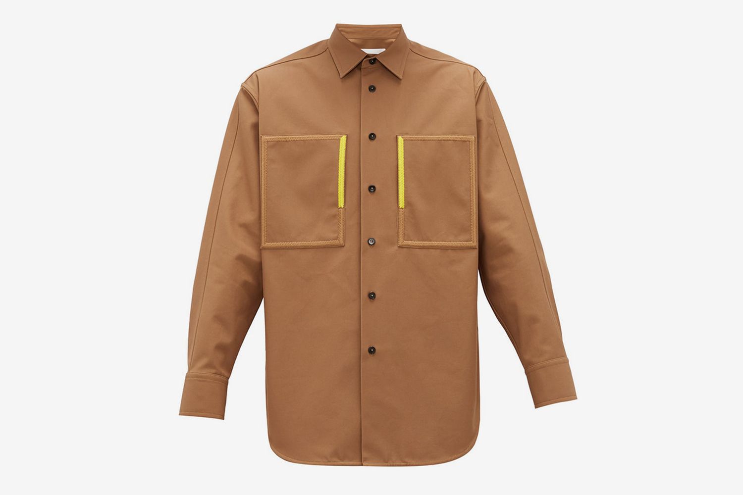 Embroidered Patch-Pocket Cotton-Canvas Overshirt