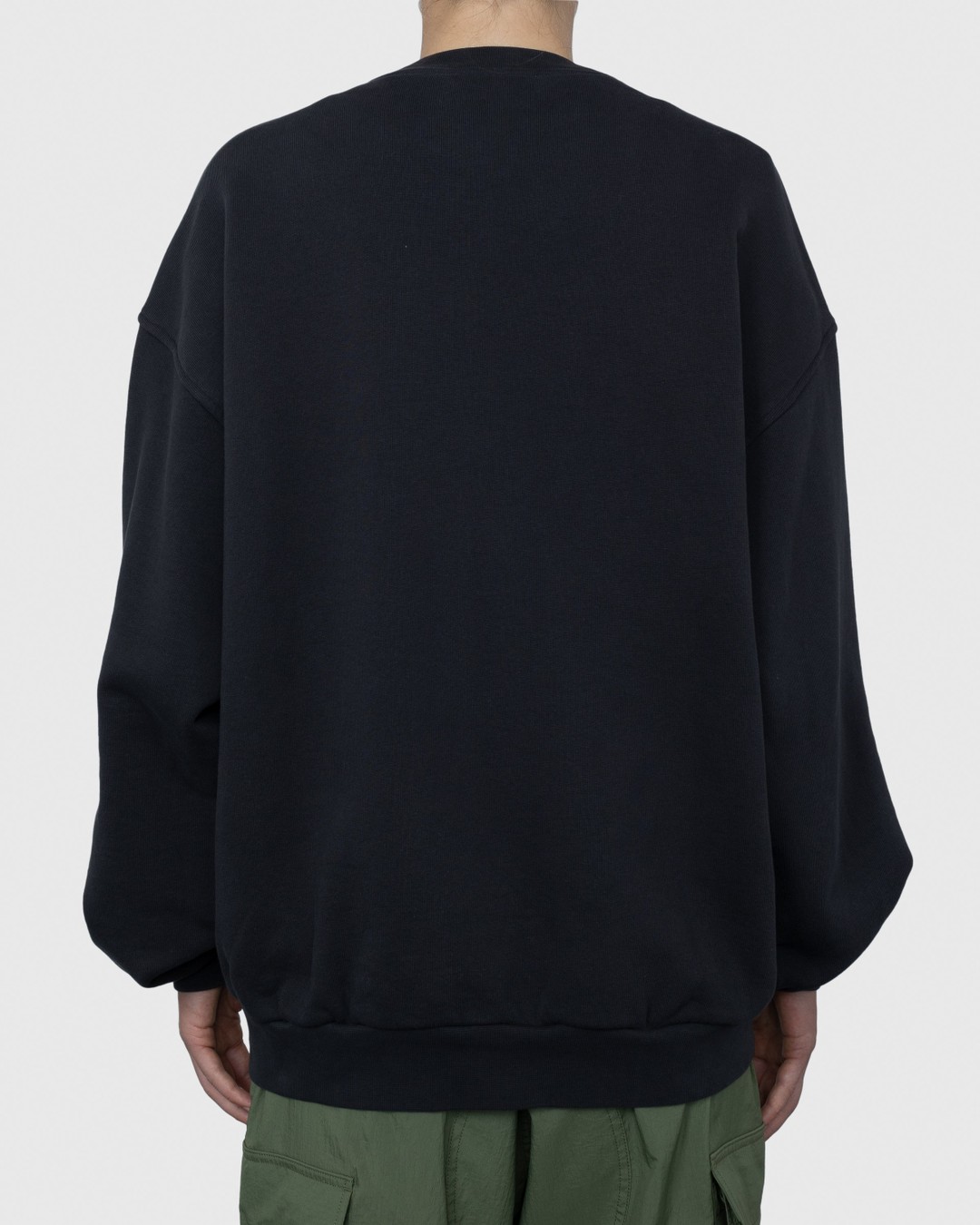 Acne Studios – Bubble Logo Crewneck Sweater Anthracite Grey - Knitwear - Black - Image 4