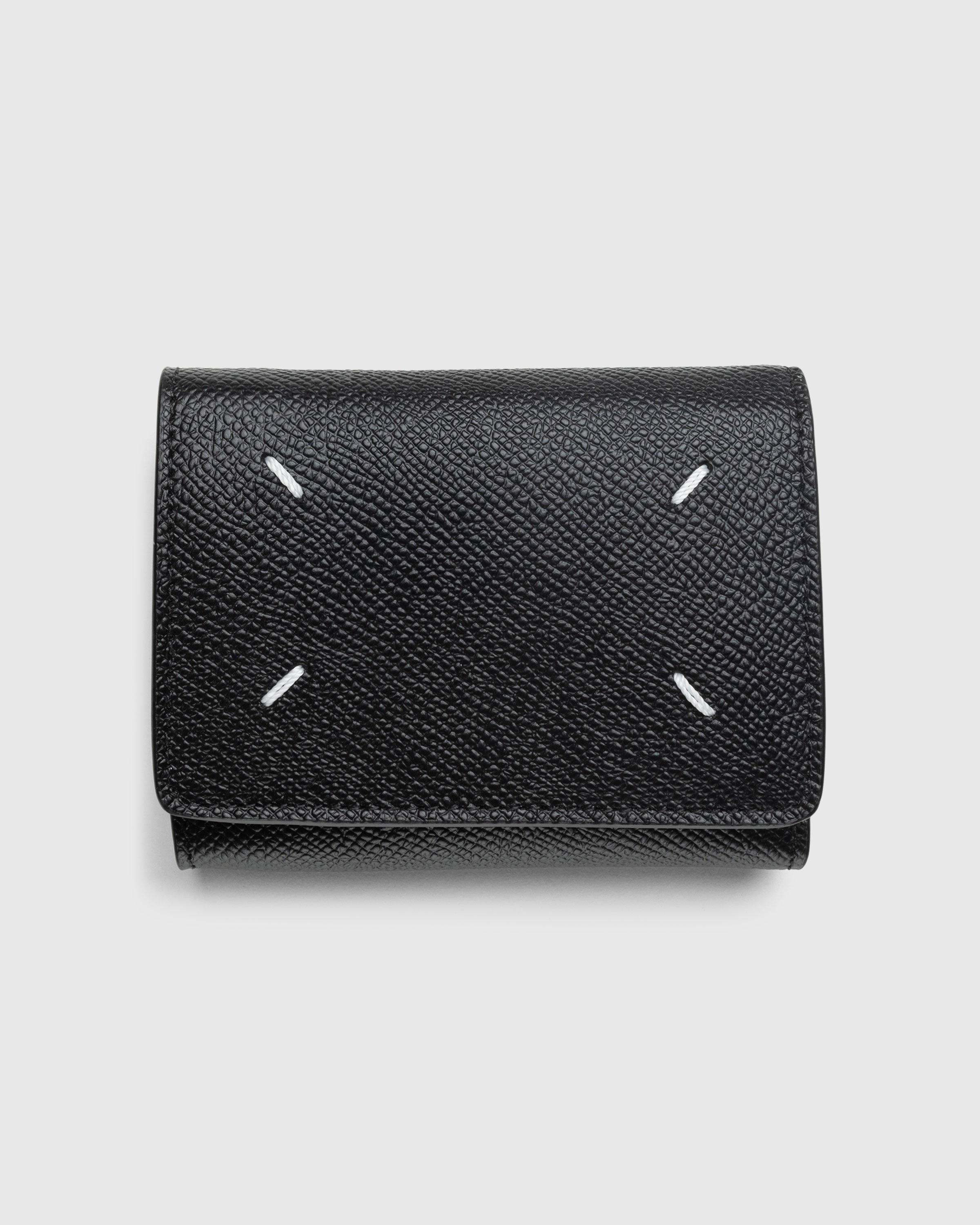 Maison Margiela – Tri-Fold Zip Wallet Black - Wallets - Black - Image 1