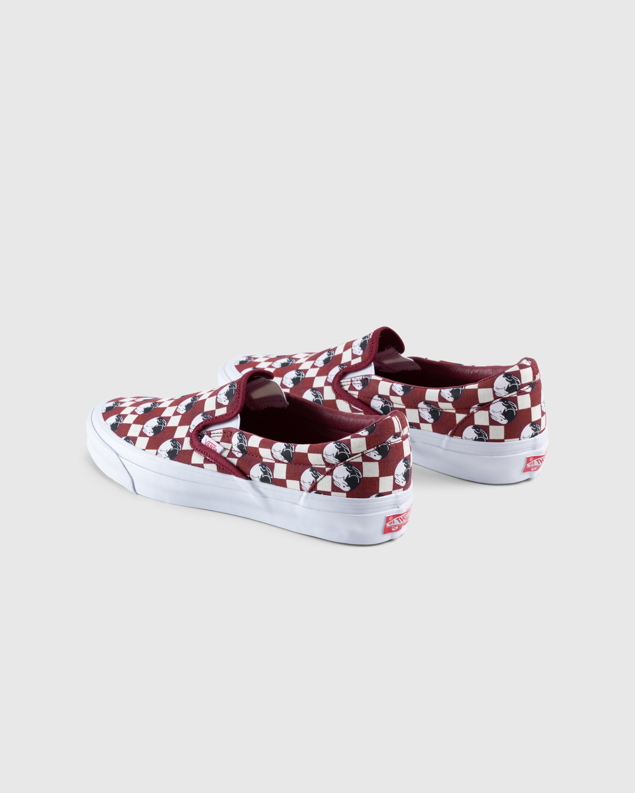 Vans slip ons womens red online