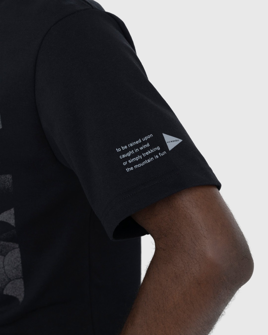 And Wander – Mountain Camo Tee Black | Highsnobiety Shop