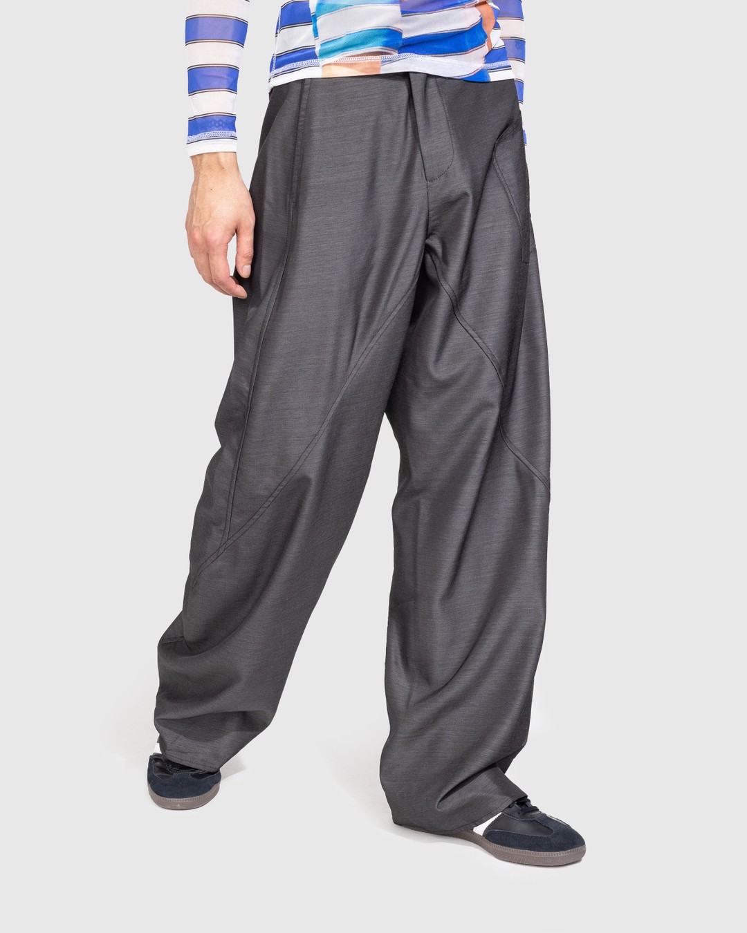 J.W. Anderson – Twisted Workwear Trousers Grey - Pants - Grey - Image 2