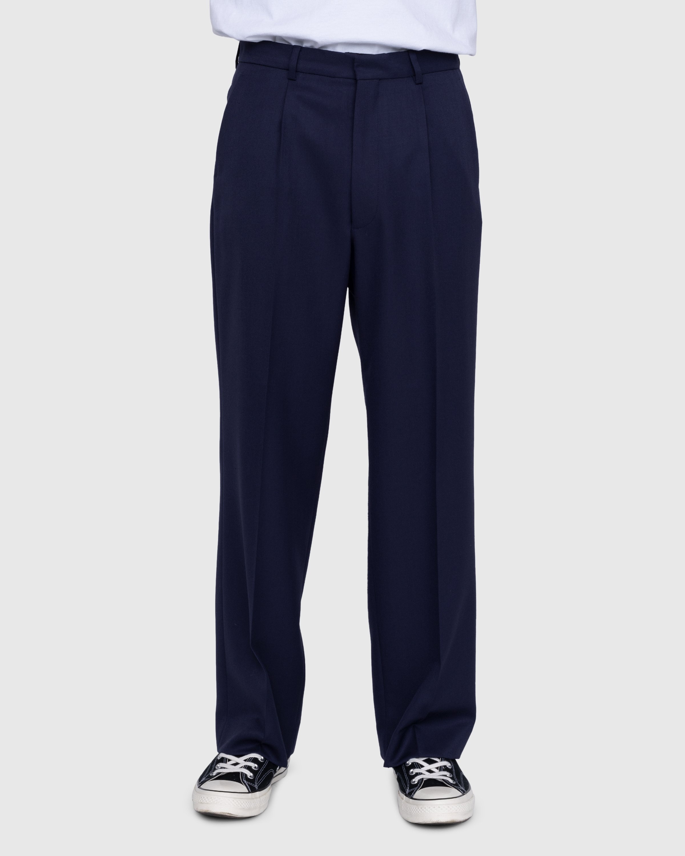 Highsnobiety – Wool Dress Pant Navy - Trousers - Blue - Image 2