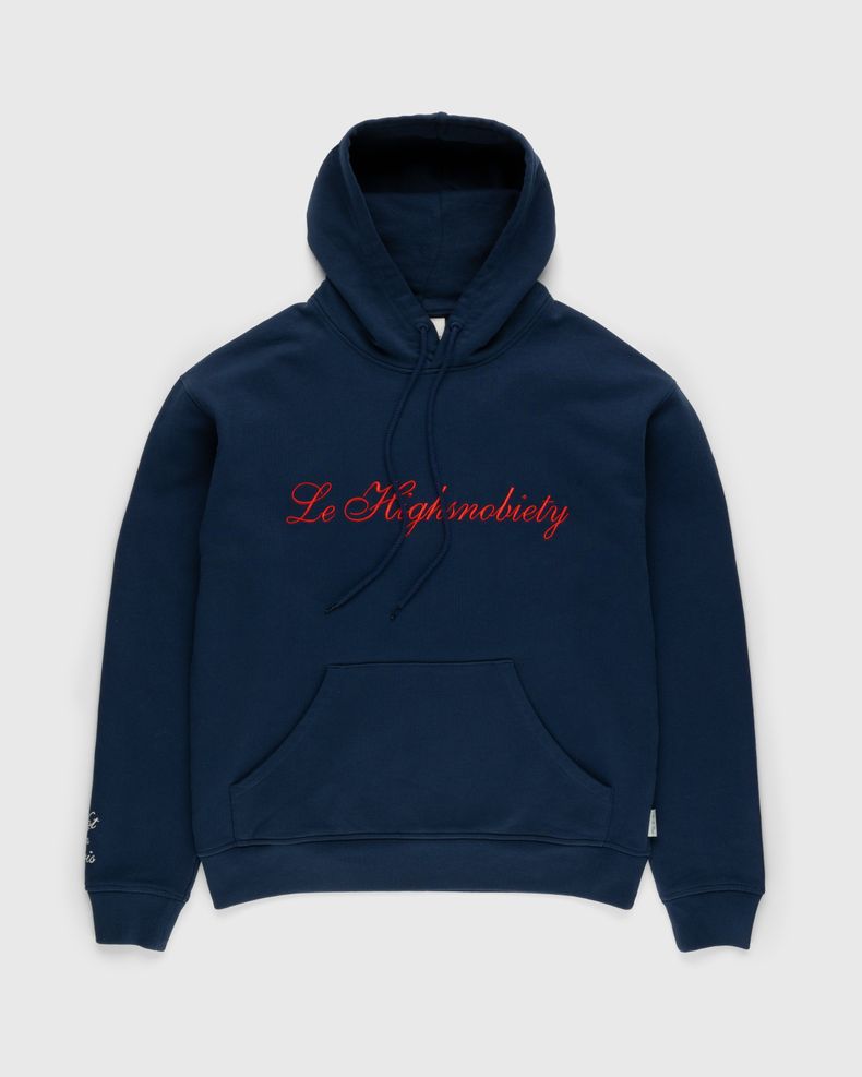 Highsnobiety – Not In Paris 4 Logo Hoodie Navy
