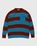 J.W. Anderson – Striped Patch Pocket Crewneck Jumper Blue/Pecan - Knitwear - Multi - Image 1