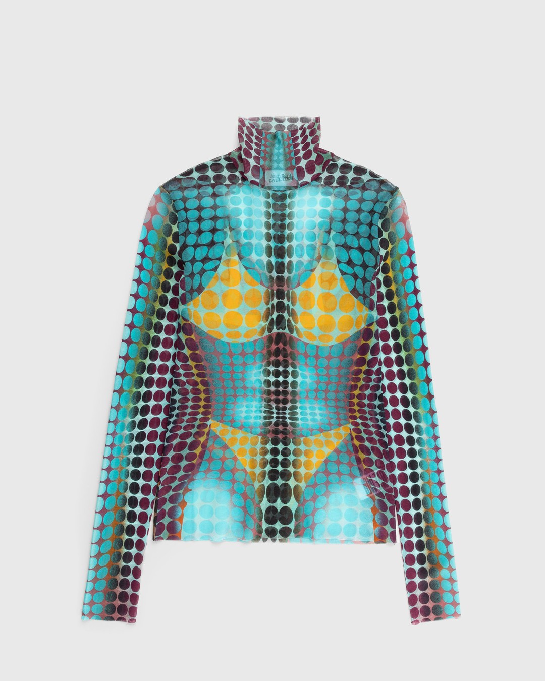 Jean Paul Gaultier – High Neck Longsleeve Top Blue - Longsleeves - Blue - Image 1