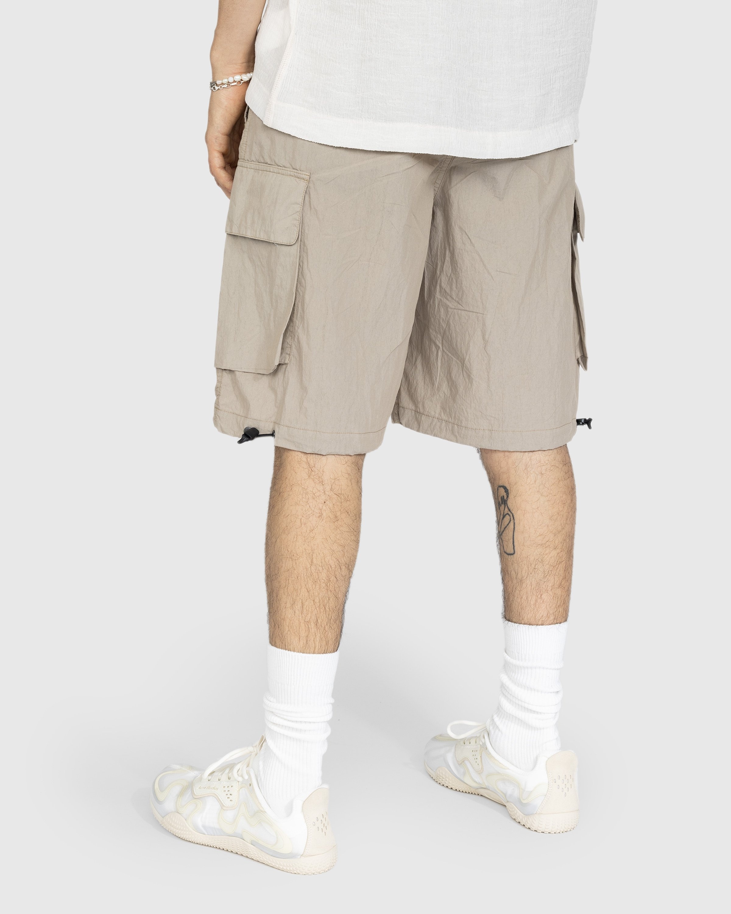 Our Legacy – Mount Shorts Metallic Sand Parachute Poplin - Shorts - Beige - Image 3