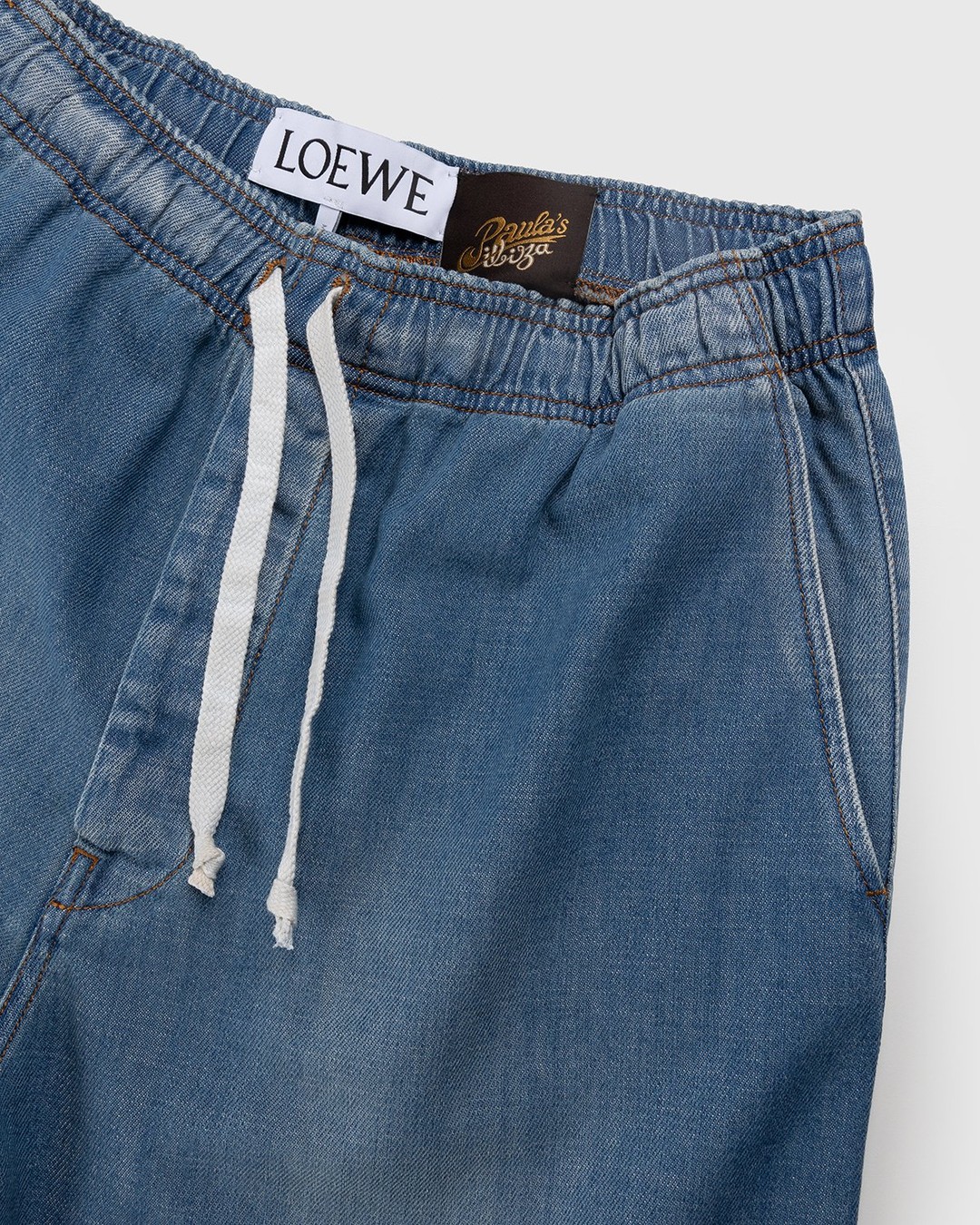 Loewe – Paula's Ibiza Drawstring Denim Shorts Blue - Shorts - Blue - Image 4