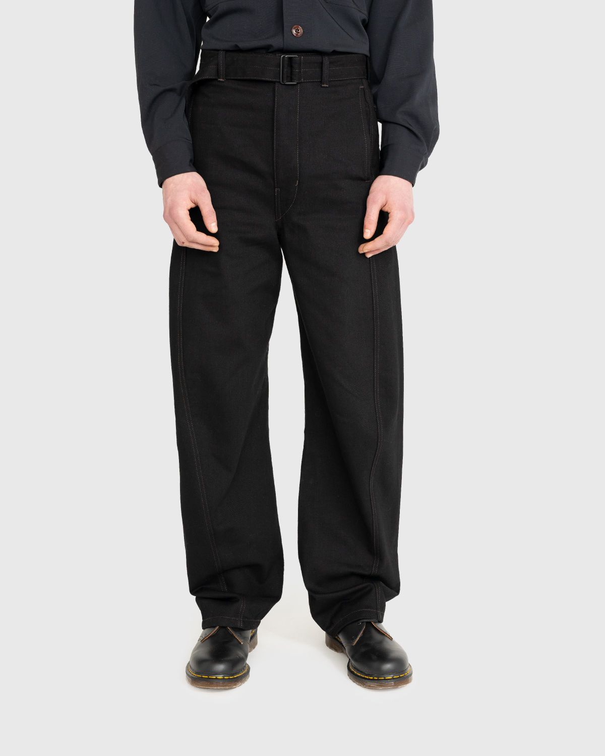 Lemaire – Twisted Belted Pants Black - Pants - Black - Image 2