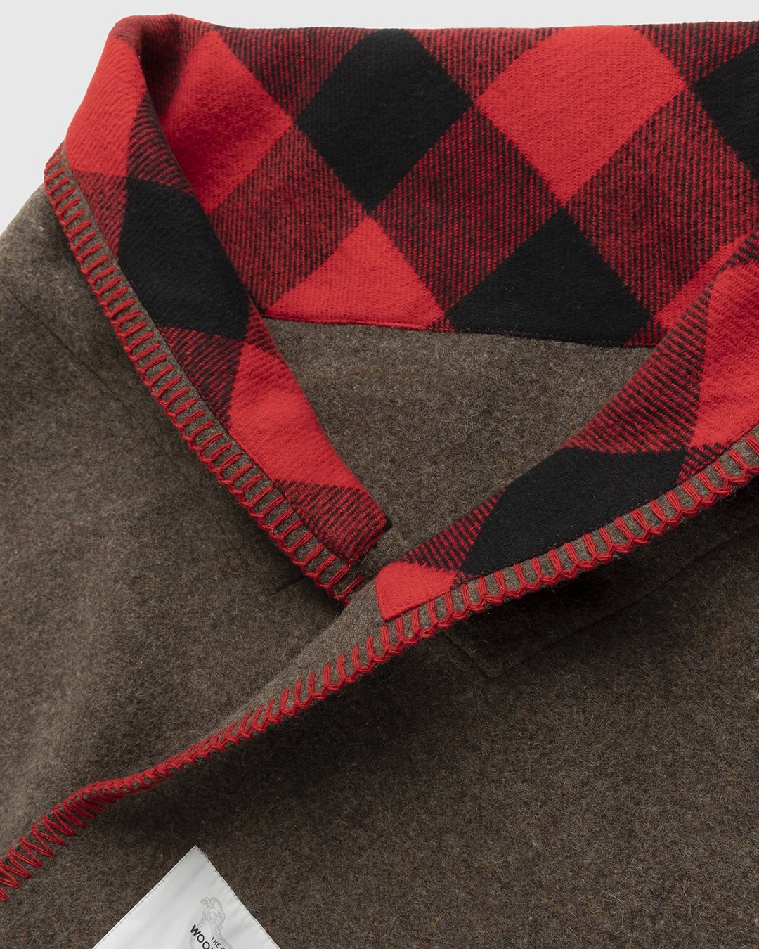 Woolrich – Recycled Wool Blanket Cape Brown - Outerwear - Brown - Image 5