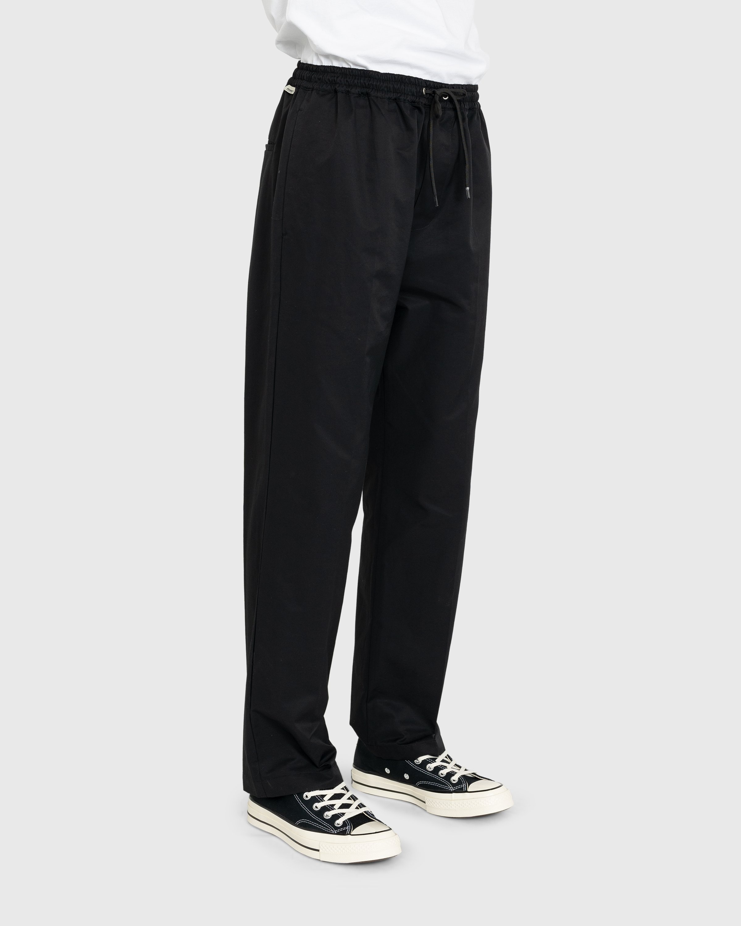 Highsnobiety – Cotton Nylon Elastic Pants Black - Trousers - Black - Image 4