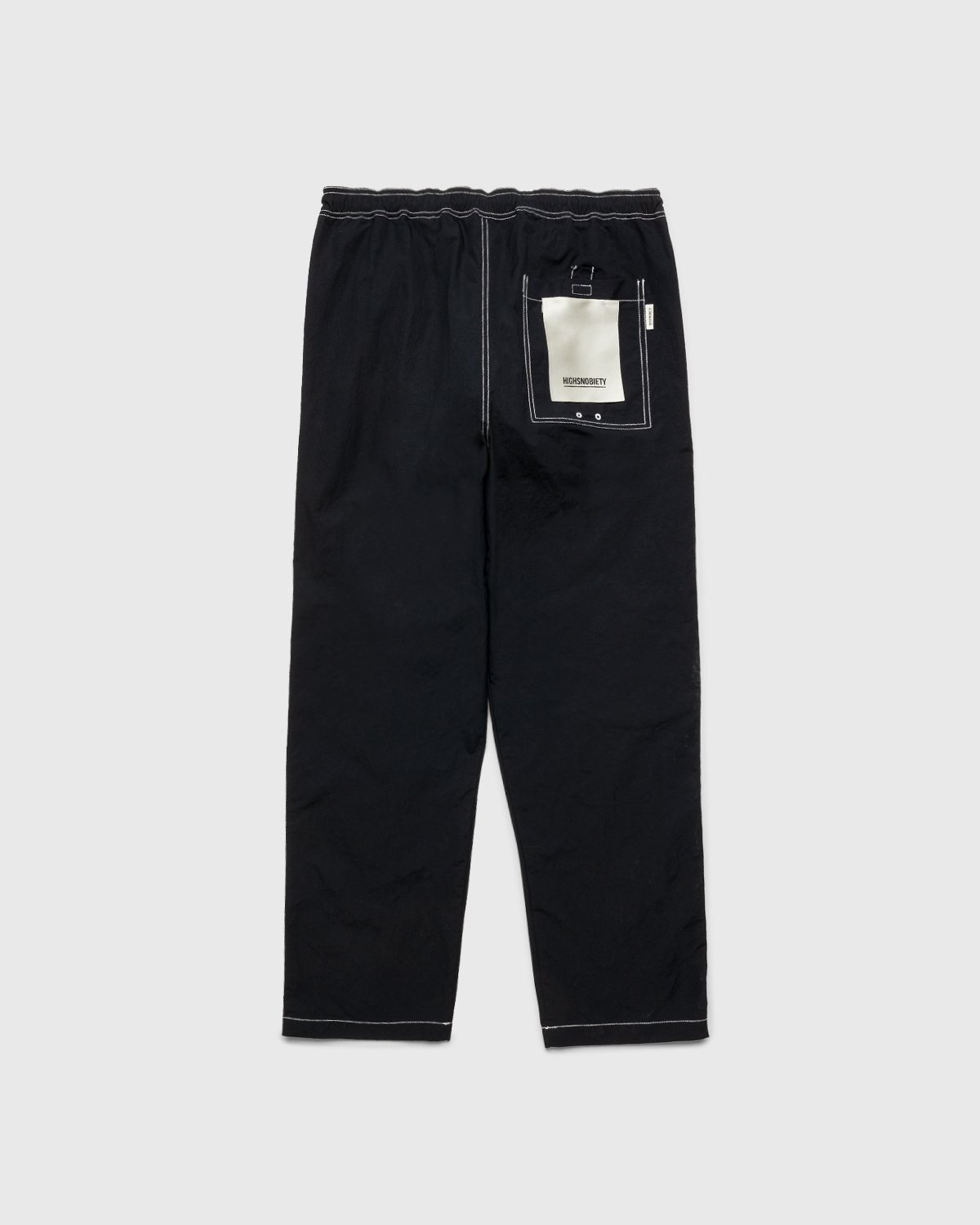 Highsnobiety – Contrast Brushed Nylon Elastic Pants Black - Pants - Black - Image 2