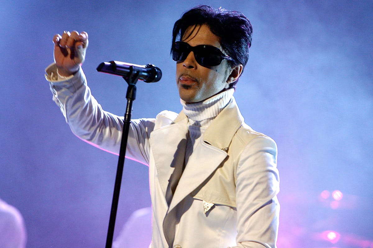 Prince performing