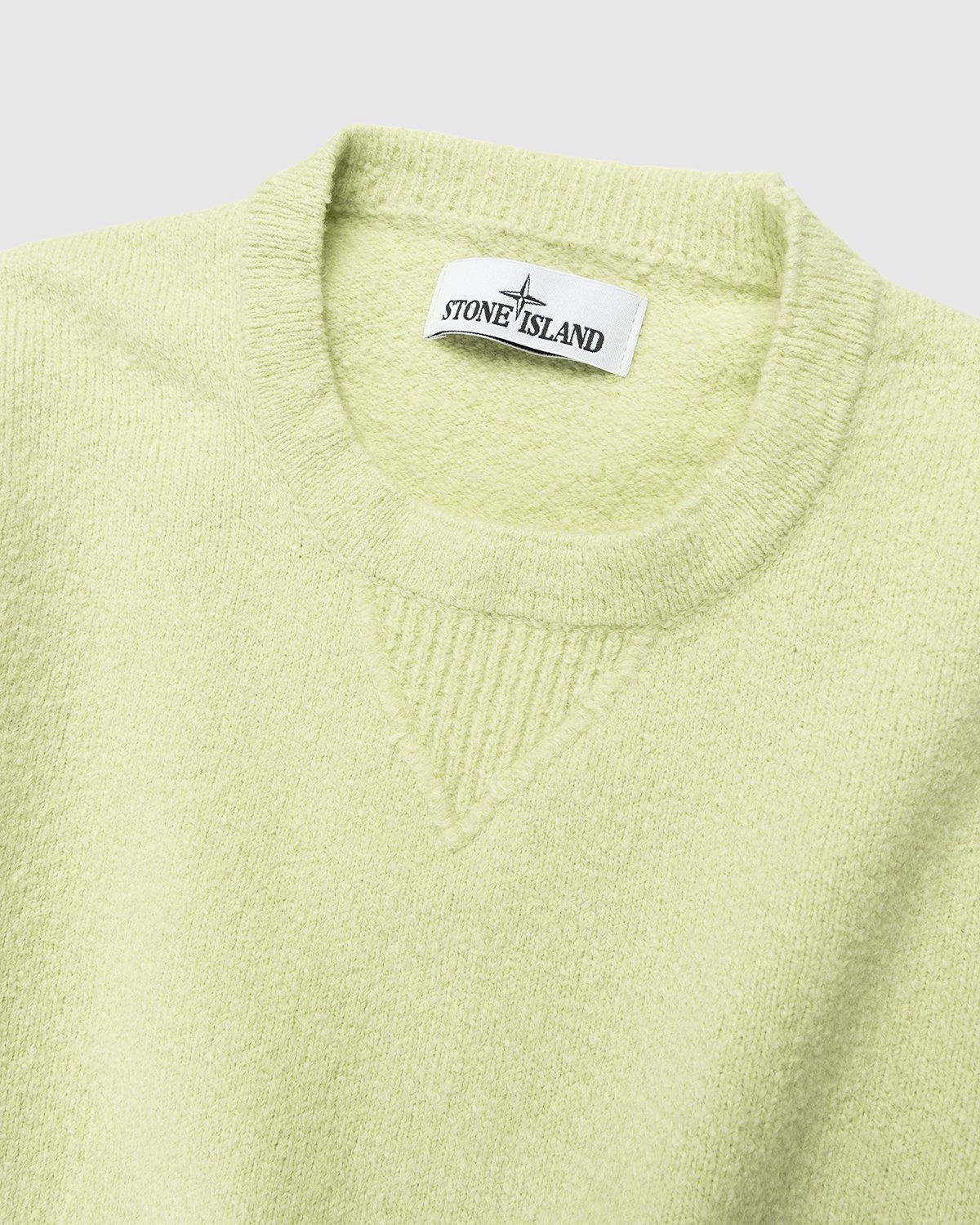 Stone Island – 548D2 Stockinette Stitch Sweater Light Green - Knitwear - Green - Image 3