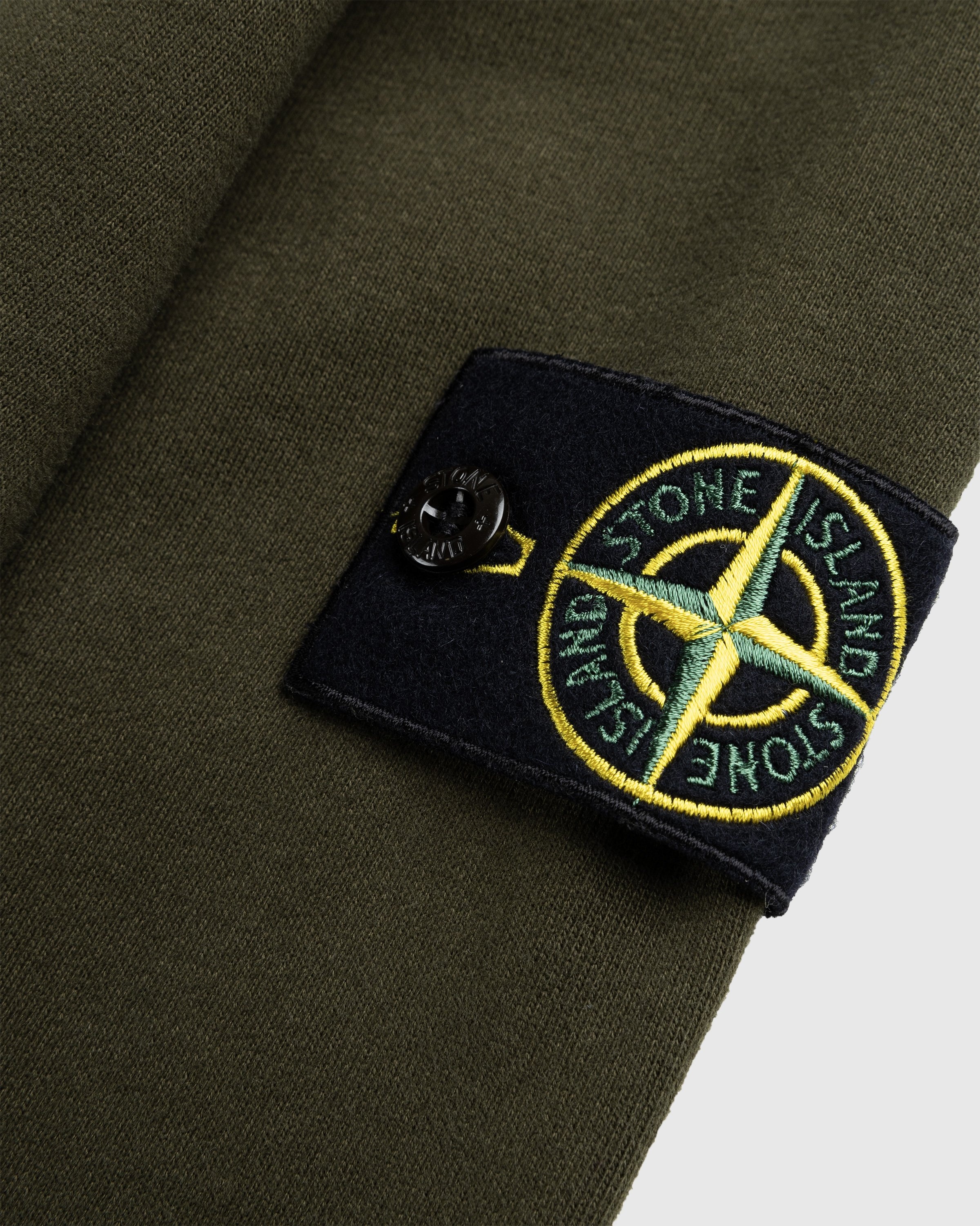Stone Island – Garment-Dyed Brushed Fleece Crewneck Olive - Knitwear - Green - Image 6