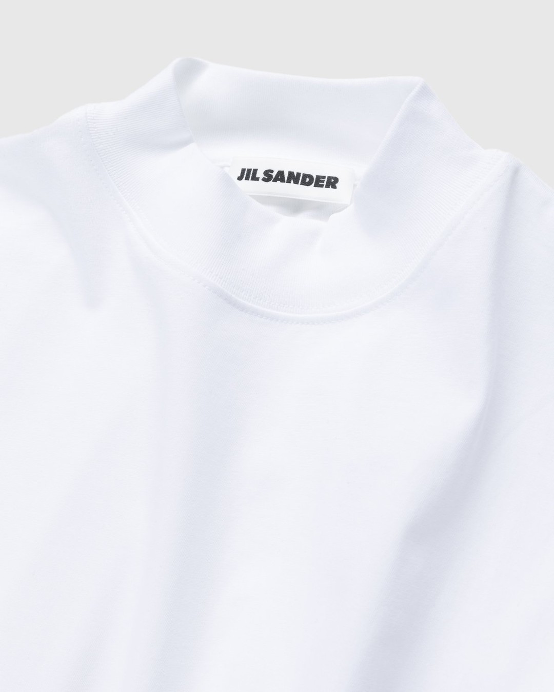 Jil Sander – Mock Neck T-Shirt White - T-Shirts - White - Image 3