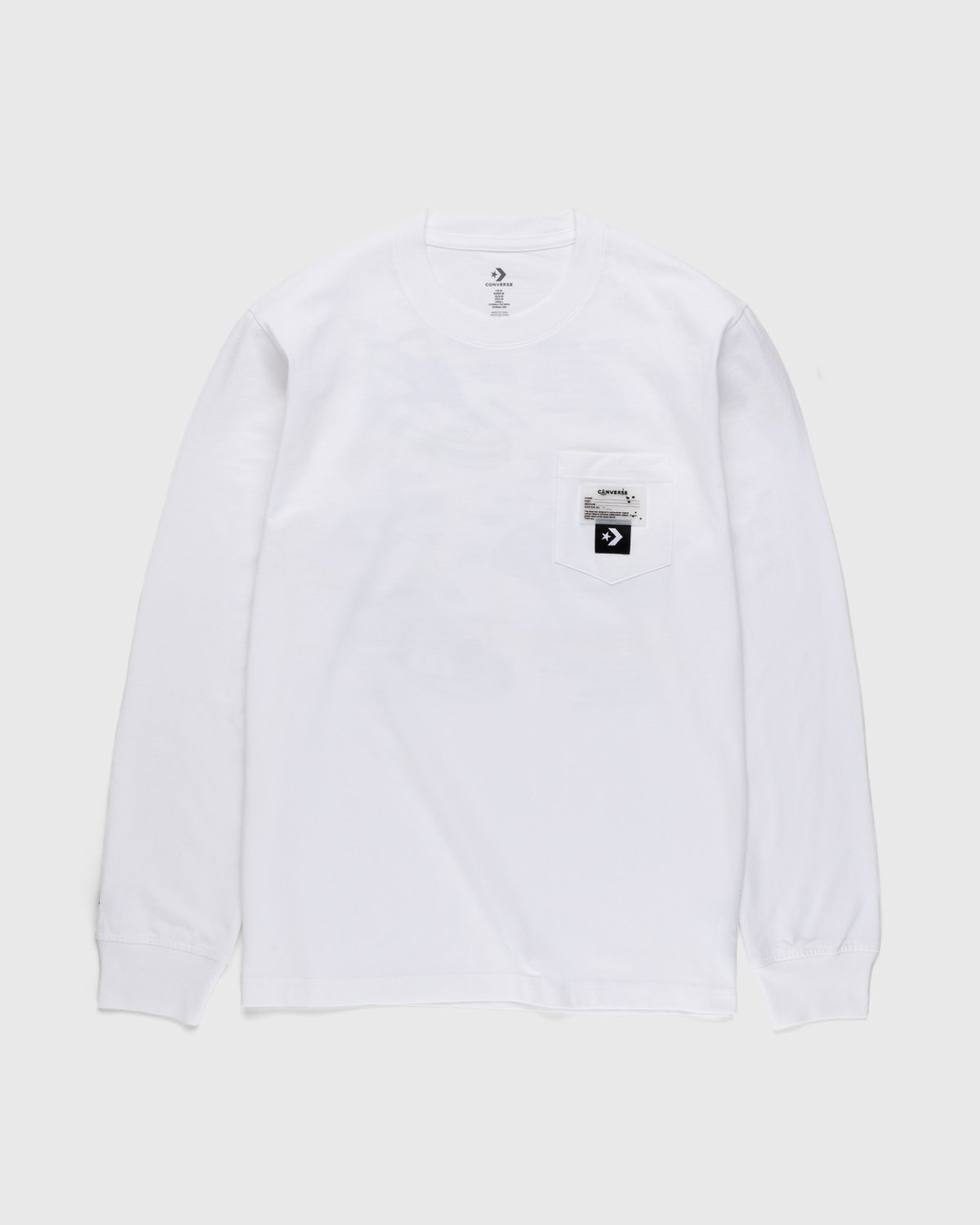 Converse x Joshua Vides – Long Sleeve Pocket Tee White - T-shirts - White - Image 1