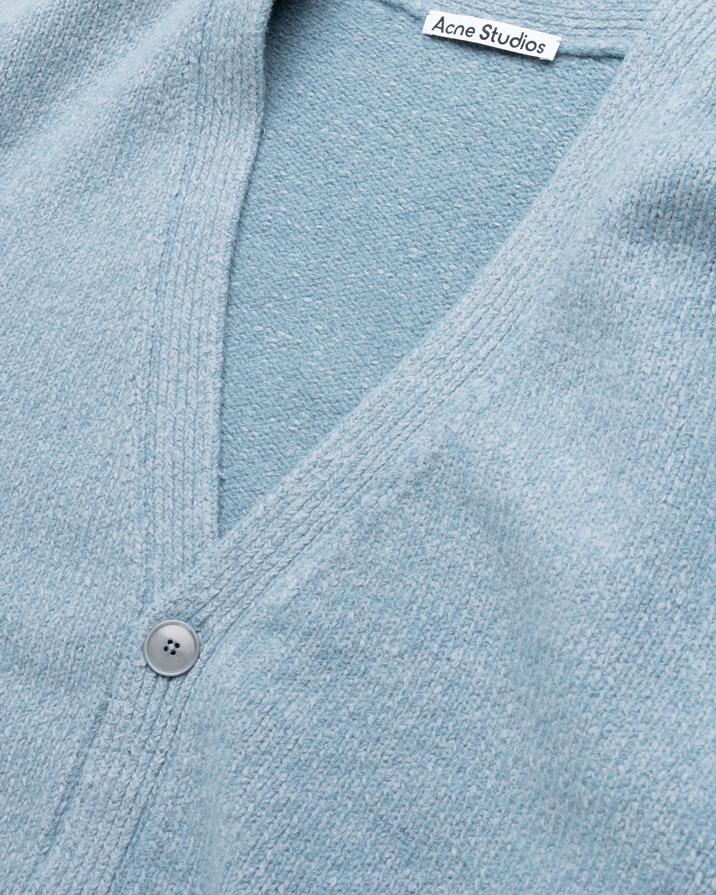 Acne Studios – Wool Blend Cardigan Mineral Blue - Cardigans - Blue - Image 6