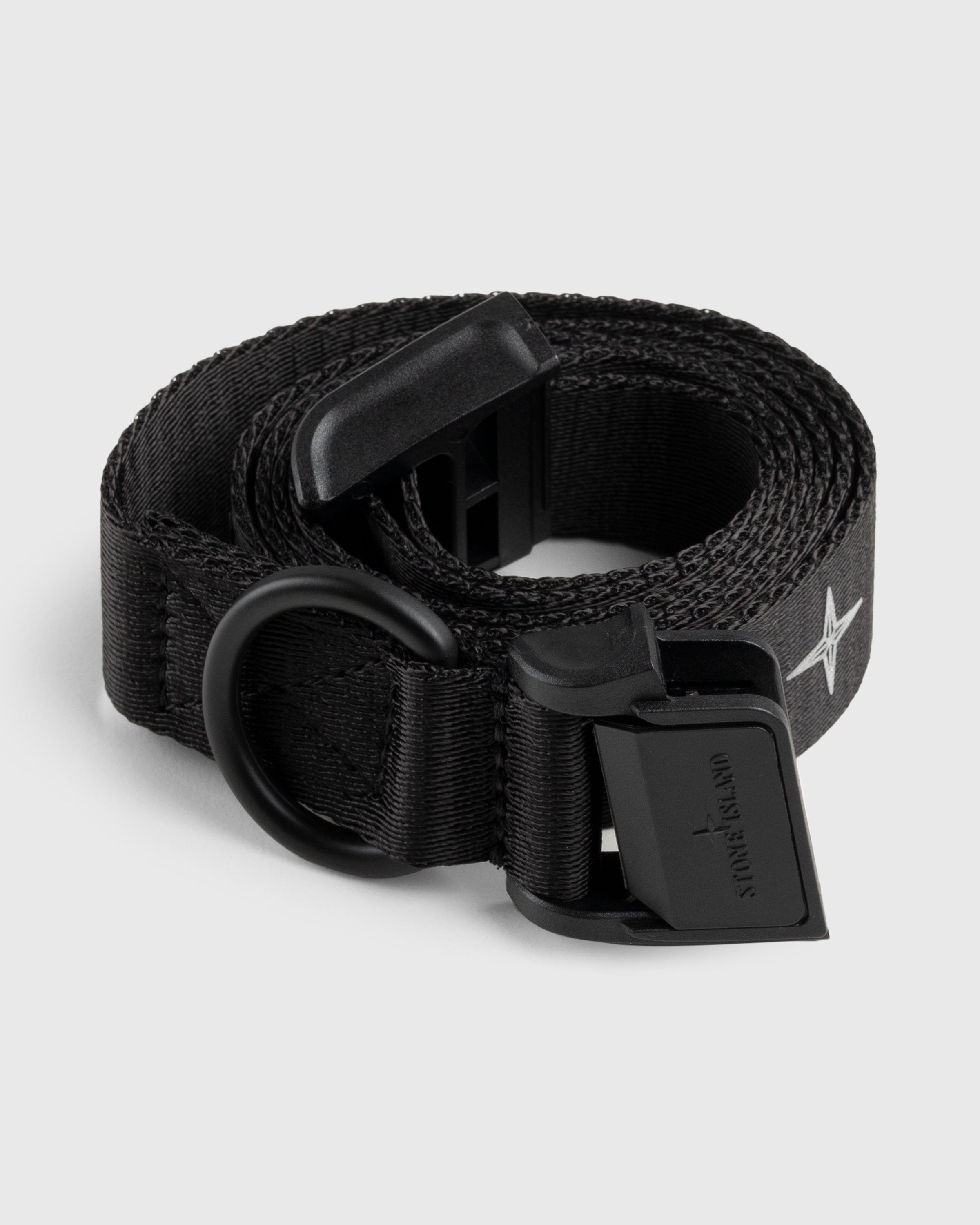 Stone Island – 94464 Nylon Logo Belt Black - Belts - Black - Image 1