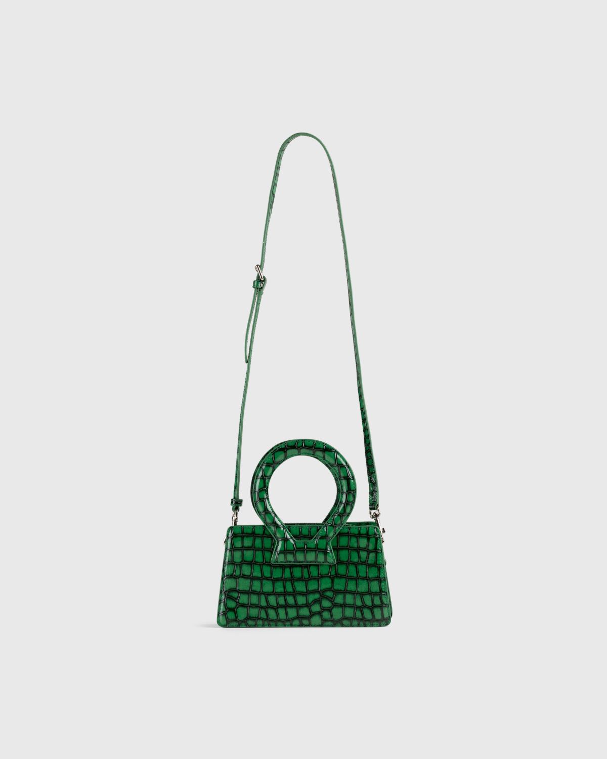 Luar x Highsnobiety – Not In Paris 4 Small Ana Bag Black/Green Croc - Bags - Green - Image 3