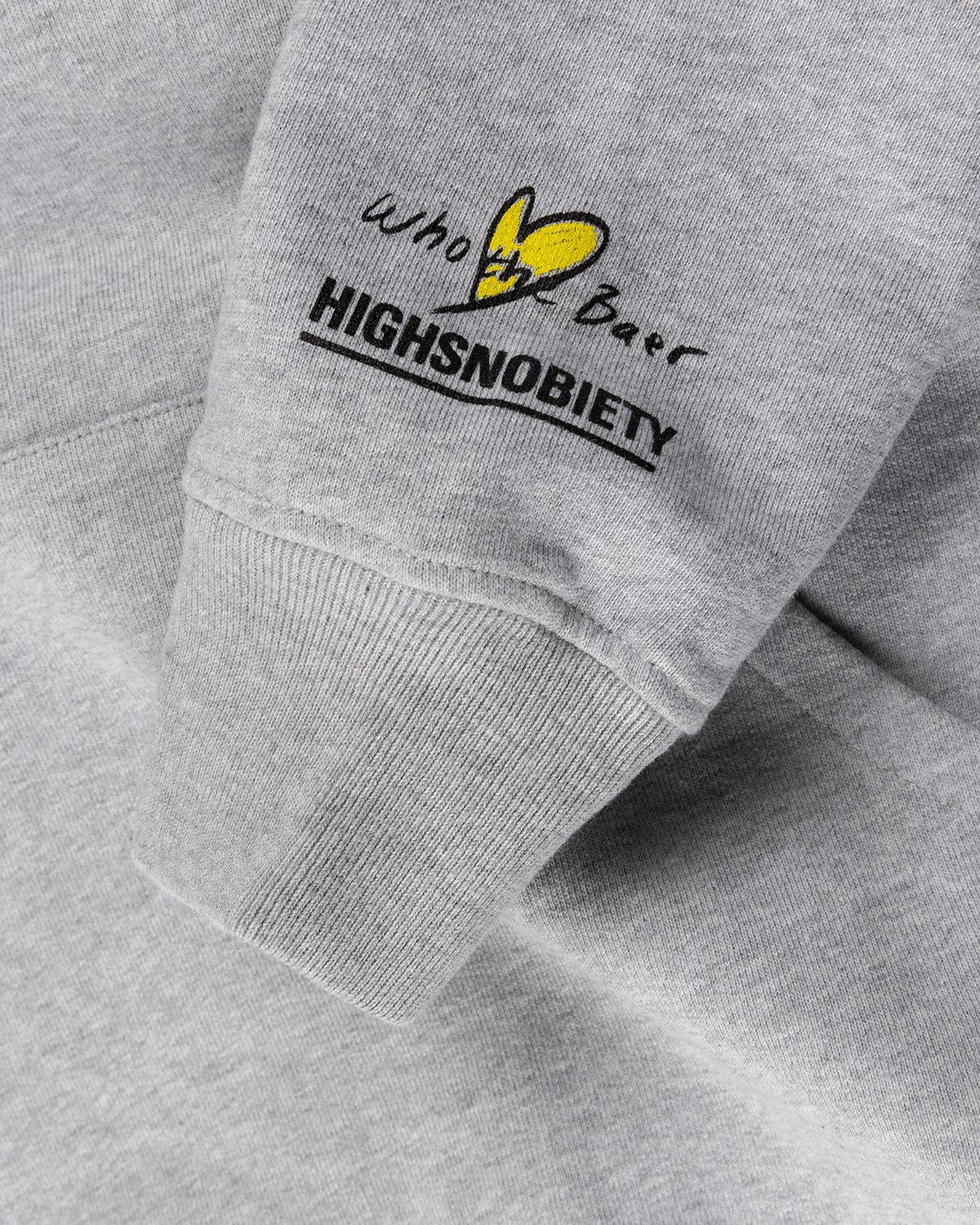 Simon Fujiwara x Highsnobiety – Who The Baer Logo Hoodie Grey - Sweats - Grey - Image 5