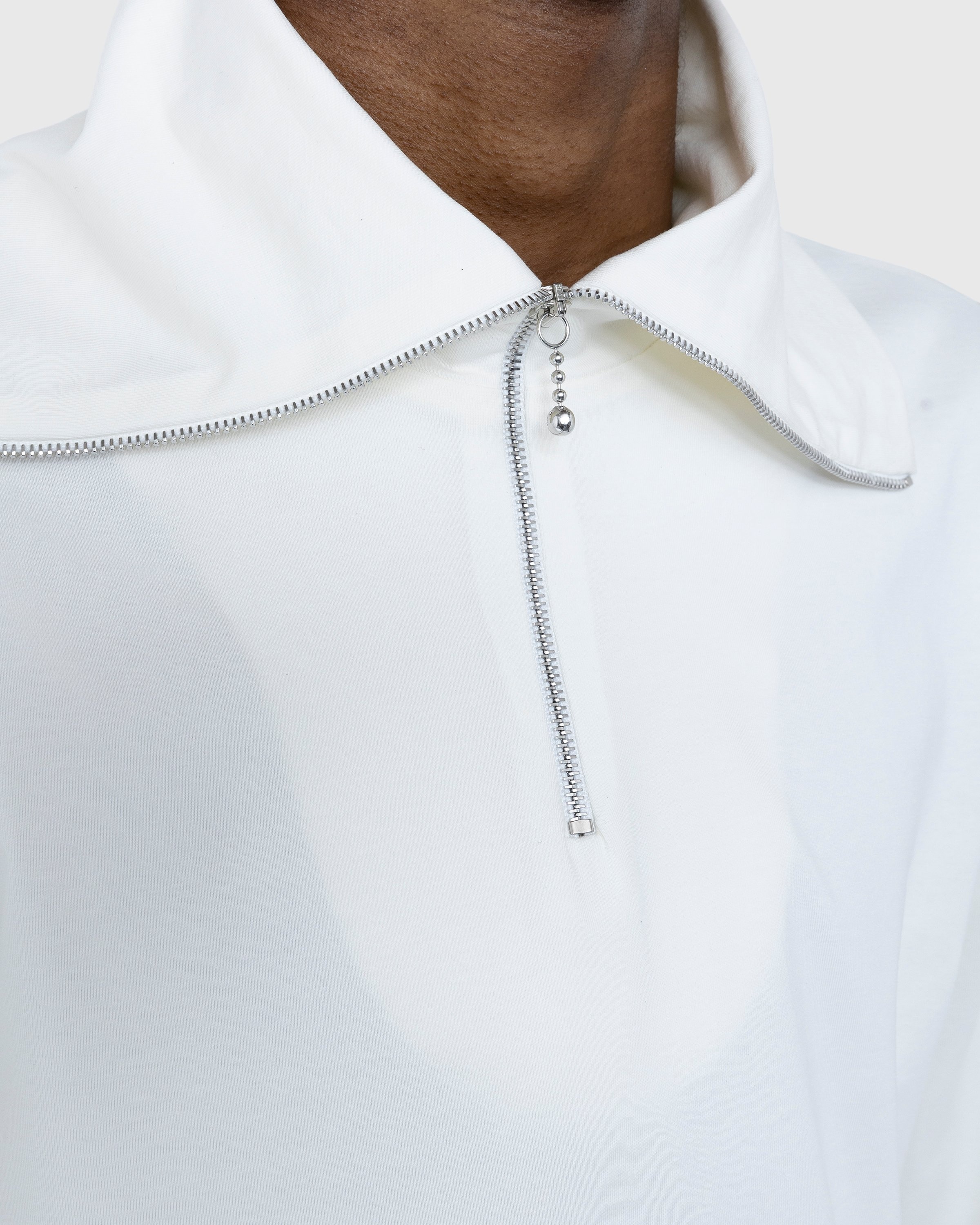 Jil Sander – Zip-Up Longsleeve Milk - Tops - Beige - Image 6