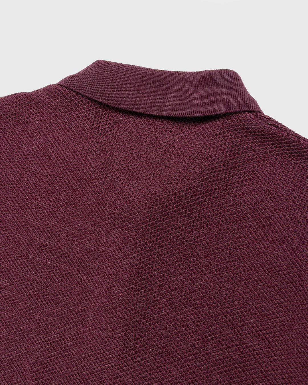 Highsnobiety – Knit Short-Sleeve Polo Bordeaux - Polos - Brown - Image 3