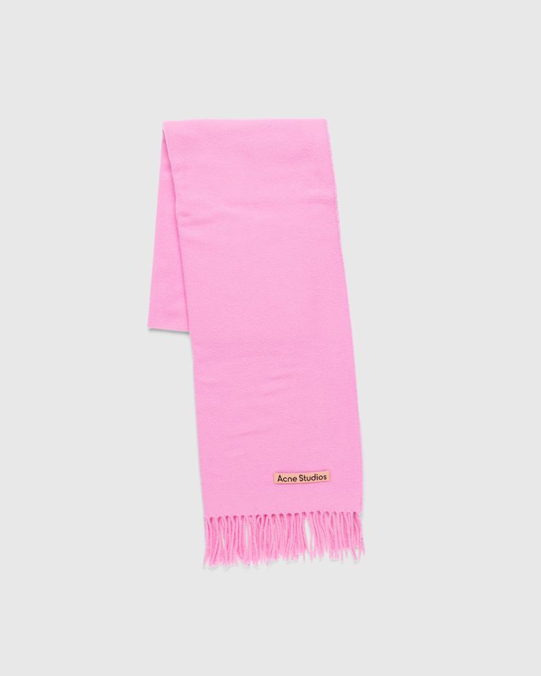 Fringe Wool Scarf Bubble Pink