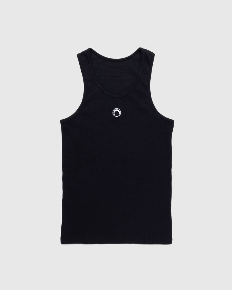 Organic Cotton Fitted Tank Top Black