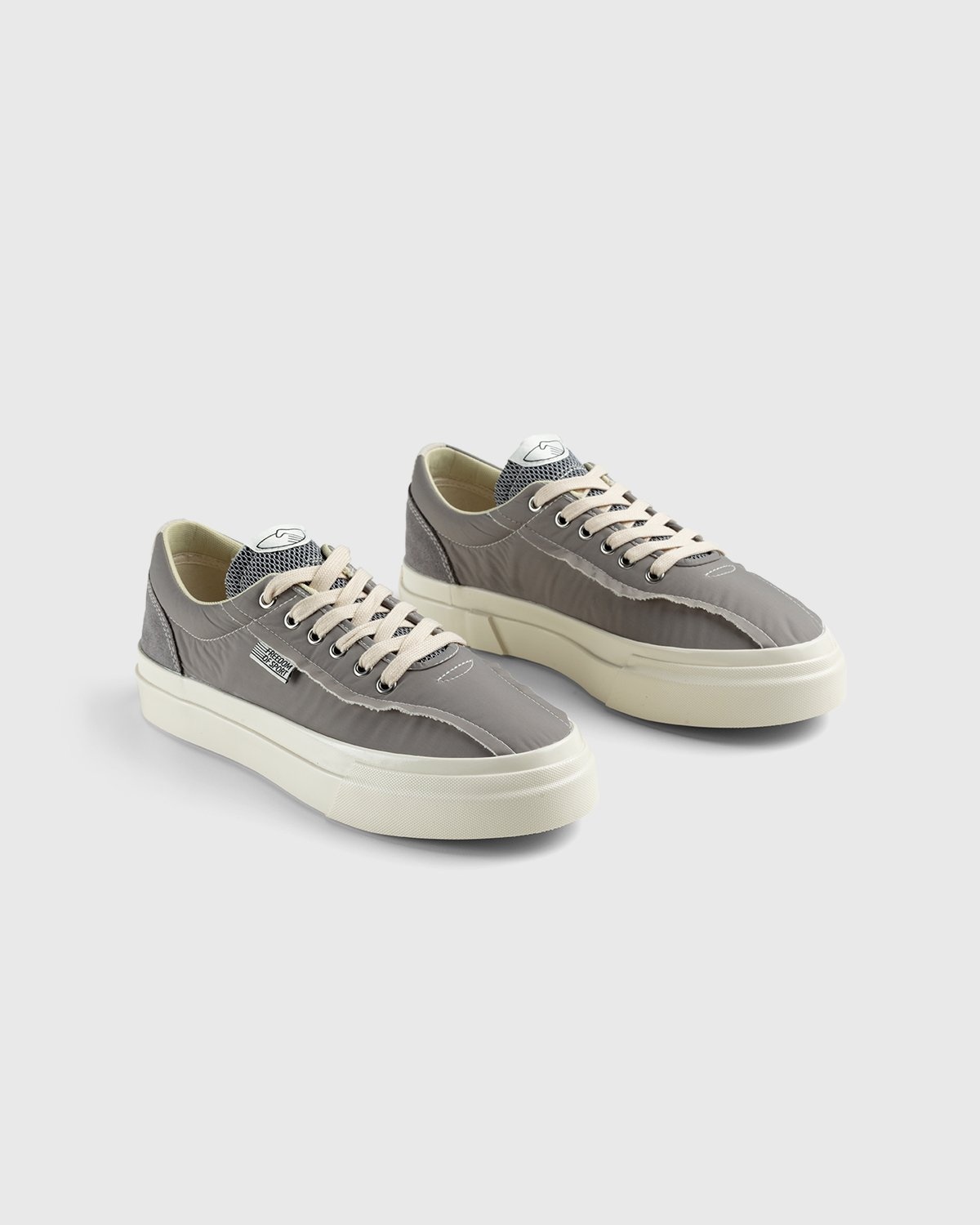 Stepney Workers Club – Dellow Track Raw Nylon Grey - Low Top Sneakers - Grey - Image 3