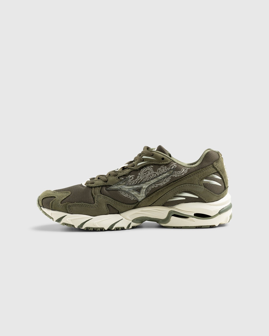 Mizuno x Maharishi – Wave Rider 10 Olive Green - Sneakers - Black - Image 2