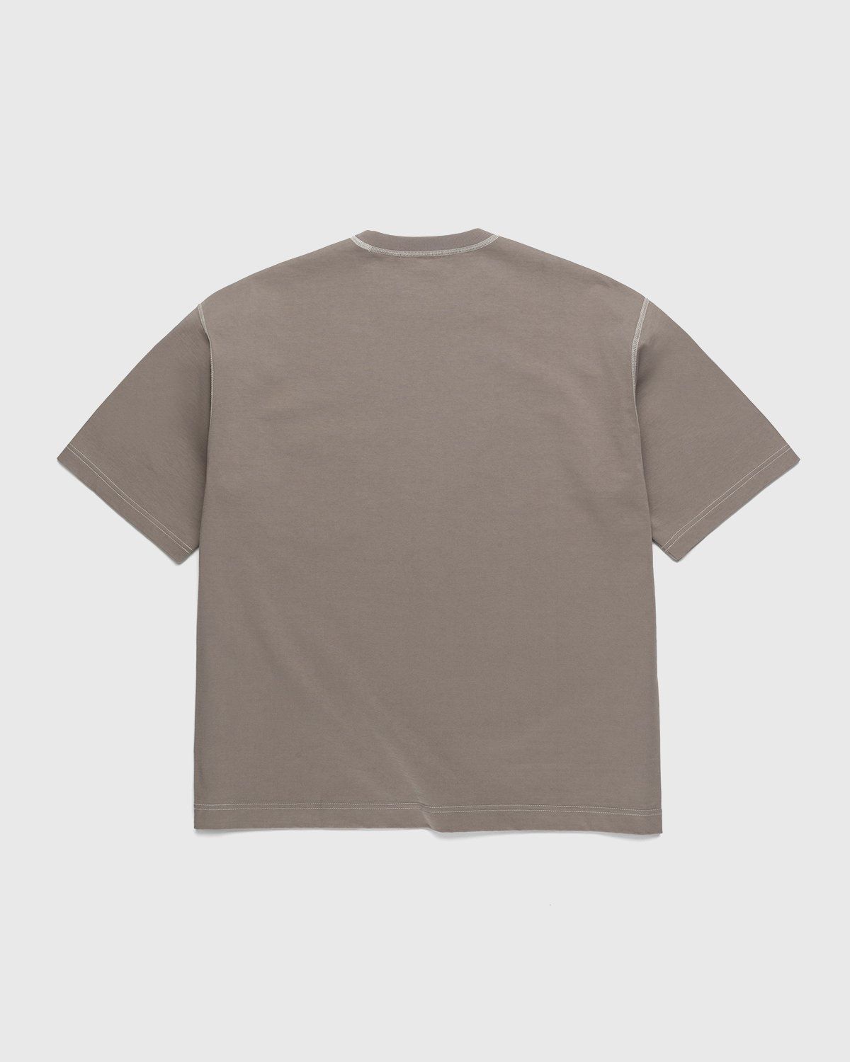 Auralee – Cotton Knit Pocket T-Shirt Grey Beige - T-shirts - Beige - Image 2