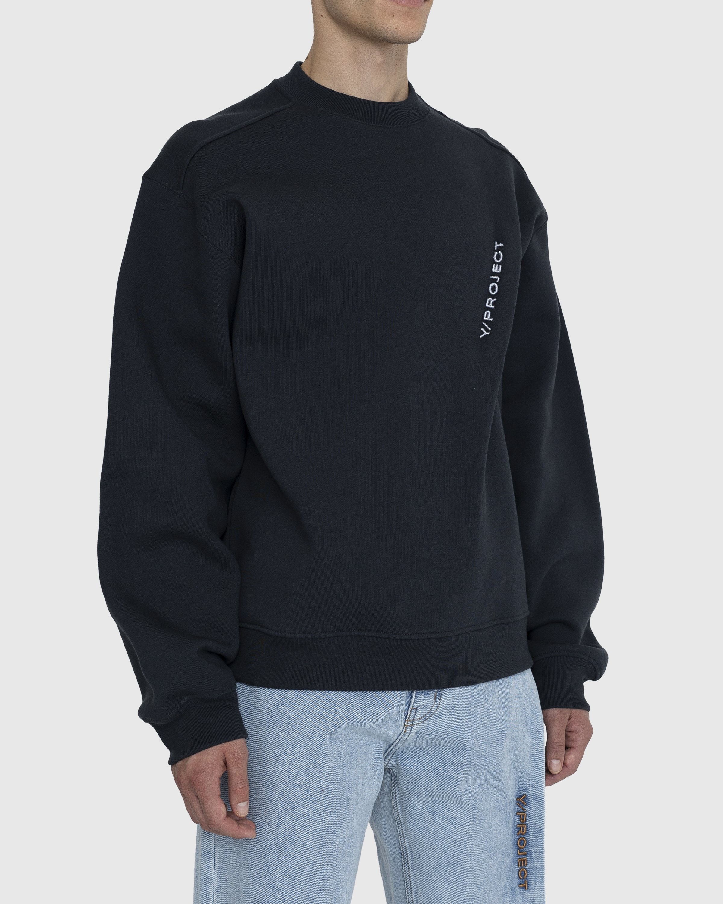 Y/Project – Pinched Logo Sweatshirt Navy - Sweats - Blue - Image 4
