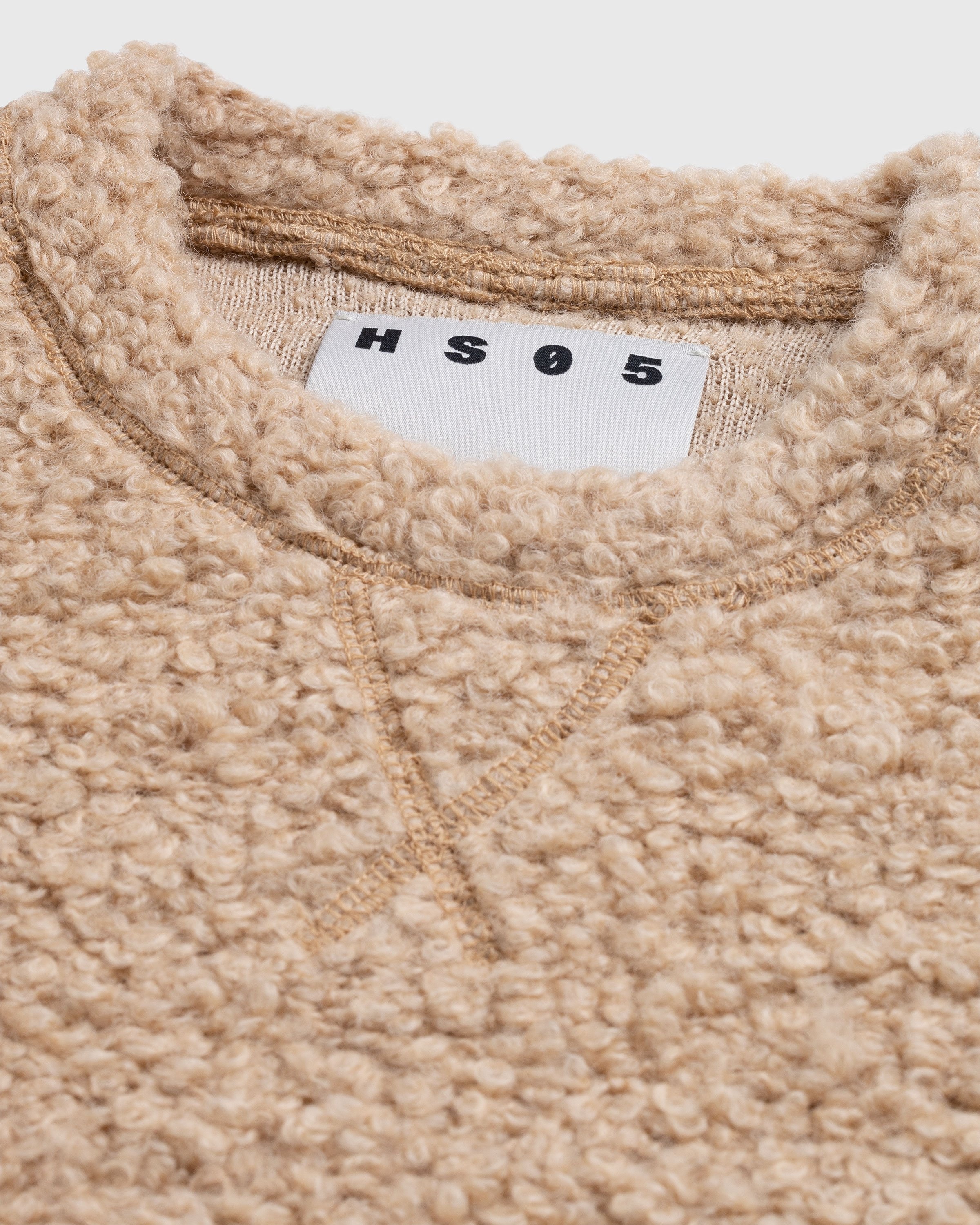 Highsnobiety HS05 – Wool Blend Inlaid Knit Crew Brown - Knitwear - Brown - Image 6