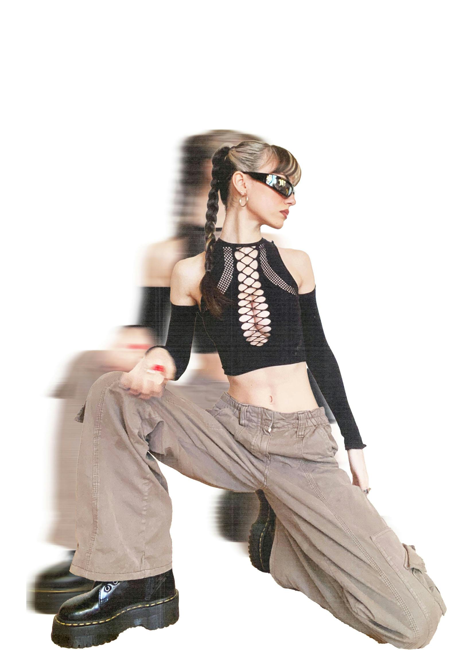 Y2K fits by TikTok user @andrae30, assembled in London’s charity shops.