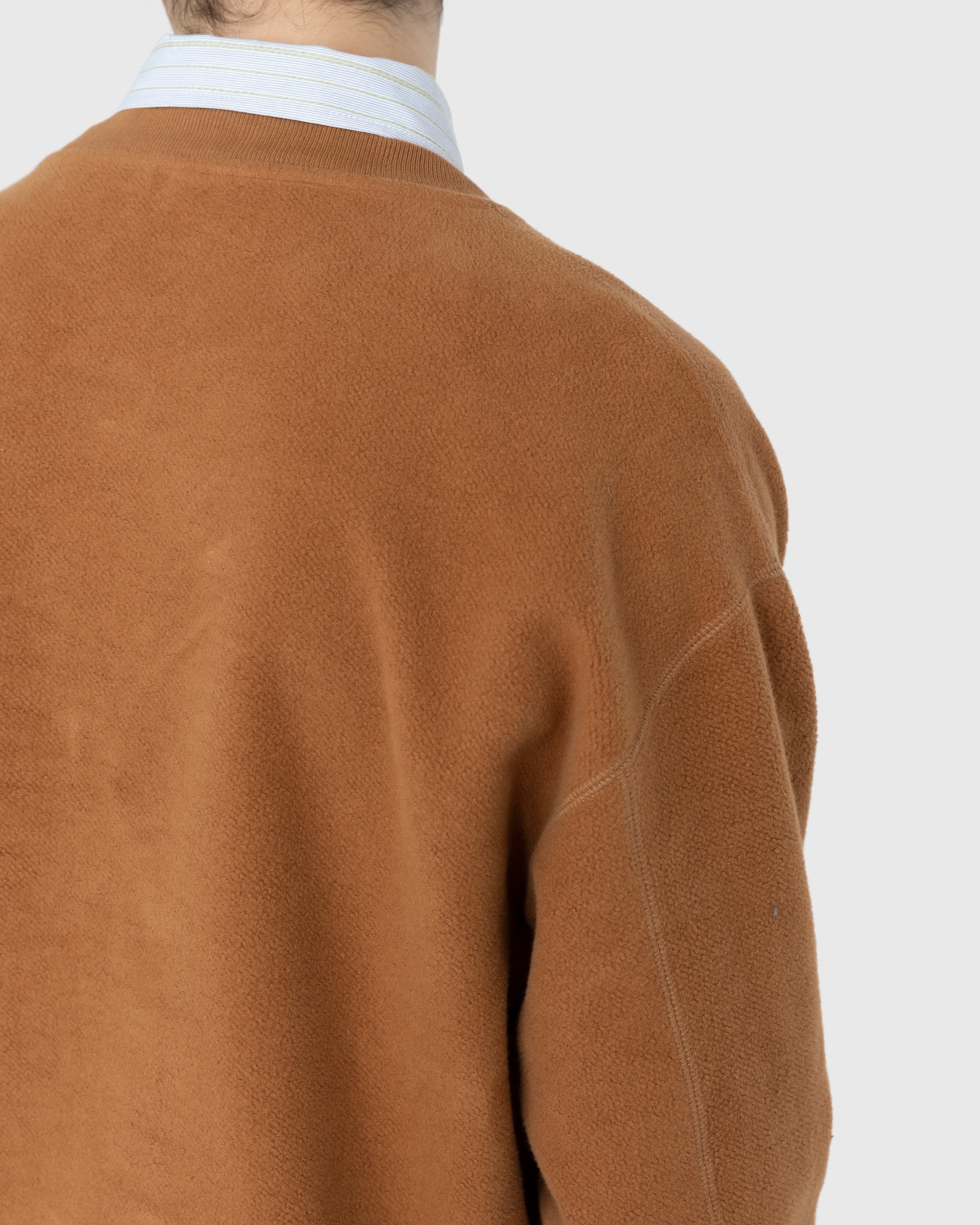 Highsnobiety – Script Logo Reverse Fleece Crew Brown - Sweats - Brown - Image 5