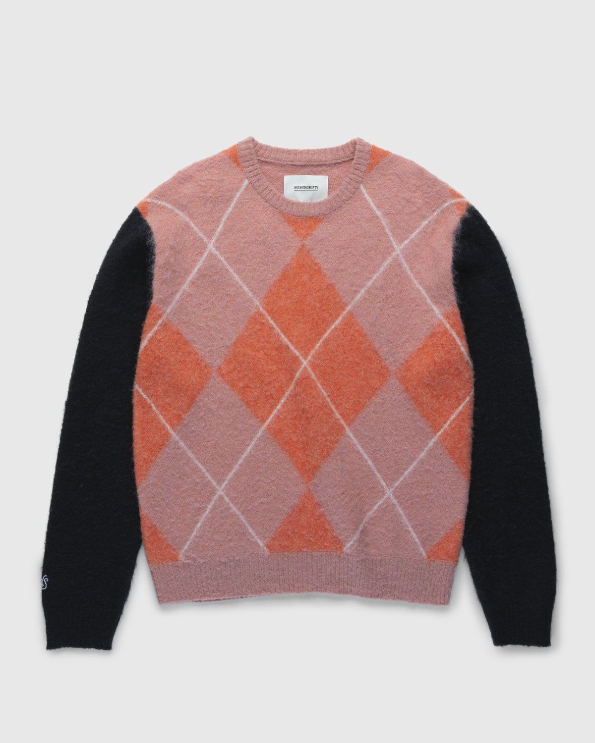 Highsnobiety – Check Alpaca Sweater Multi Red - Crewnecks - Red - Image 1