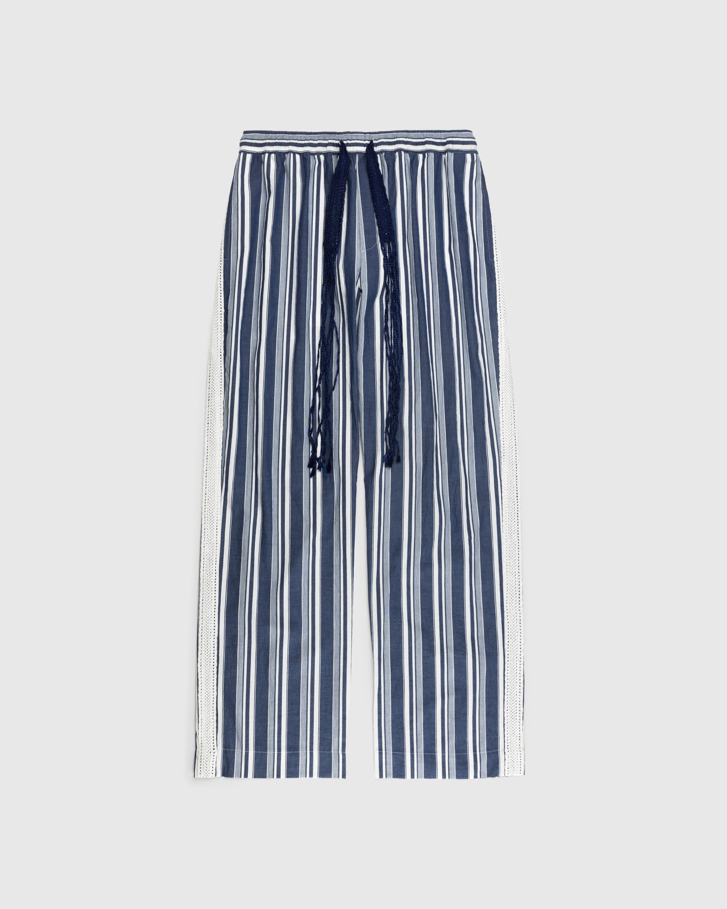 Wales Bonner – Soul Pyjama Trousers - Loungewear - Blue - Image 1