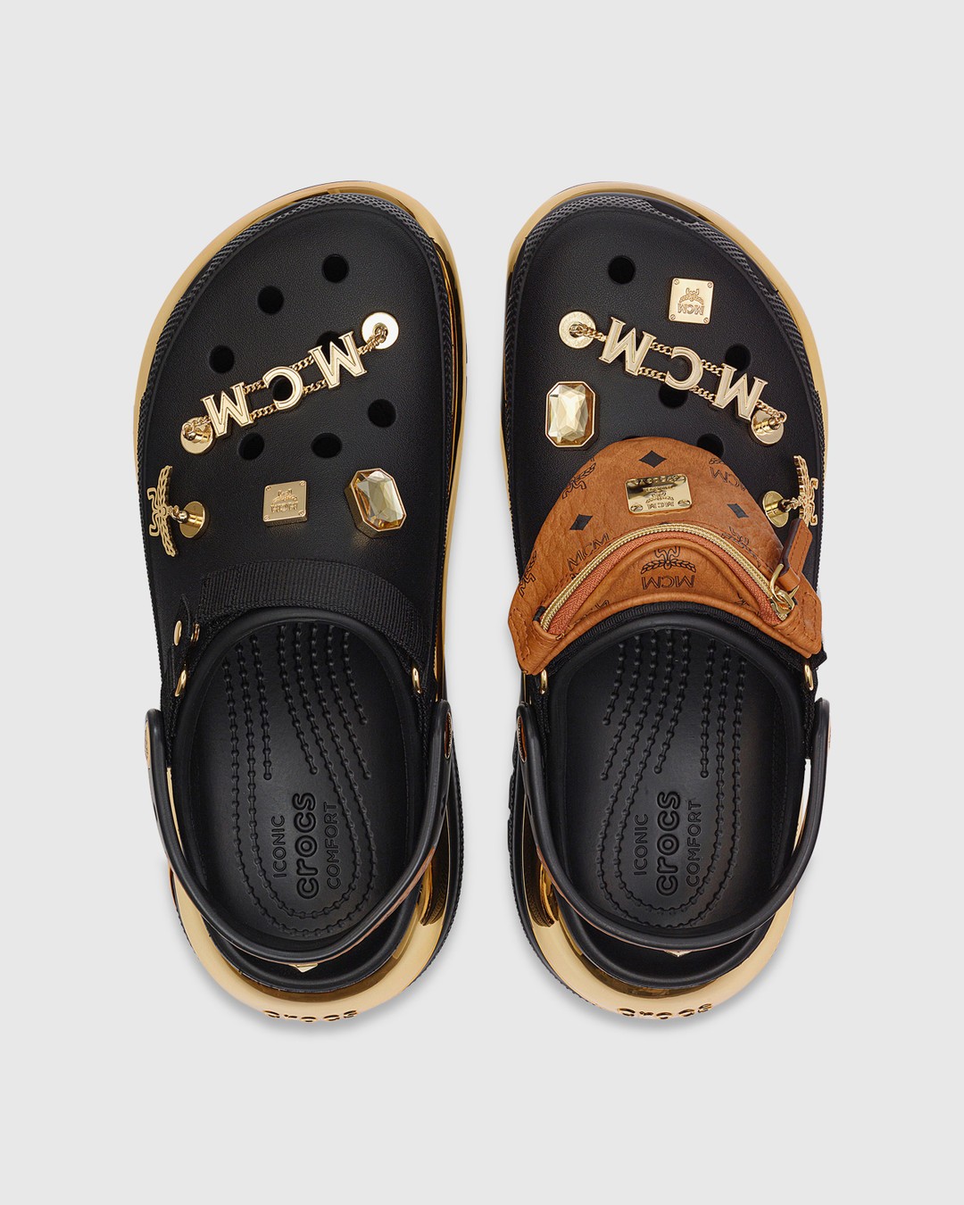 Mcm rose gold slides deals